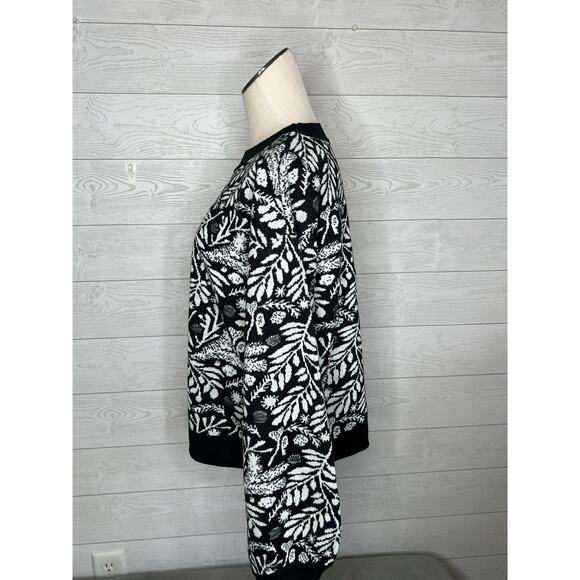 A.N.A. black /white "ivory branch" pullover crewneck sweater NWT Size XL - Picture 3 of 7